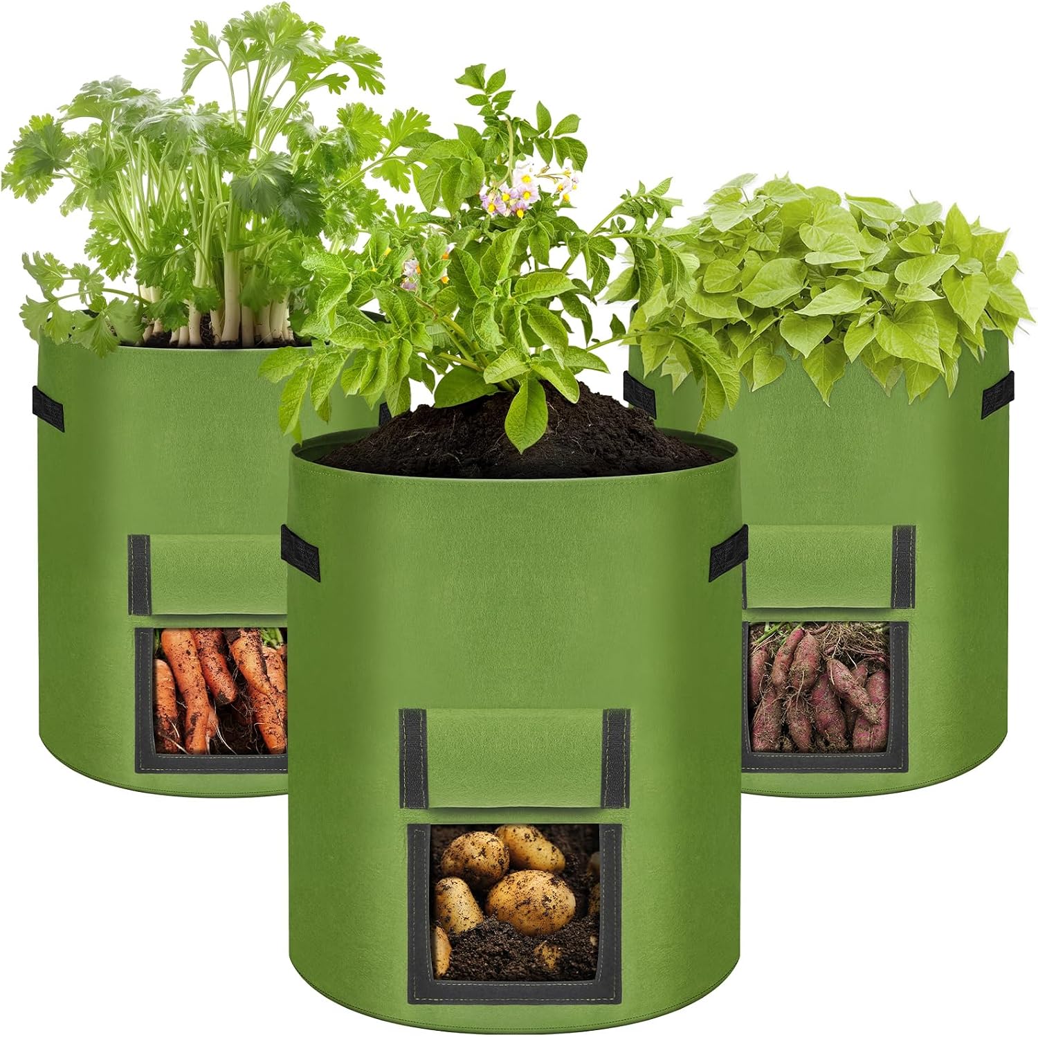 Keilend 10 Gallon Potato Grow Bags, Pack of 3