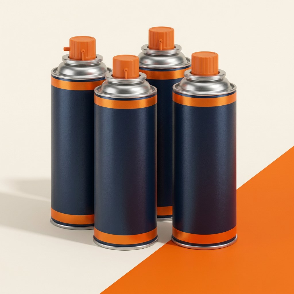Original illustration of a Campingaz CP250 Butane Gas Cartridges, Pack of 4