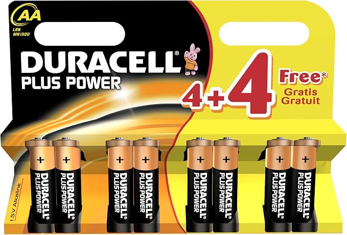 Duracell Plus Power AA Batteries (Pack of 8)