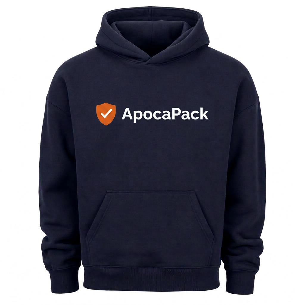 Readiness Hoodie design concept in Navy — front view