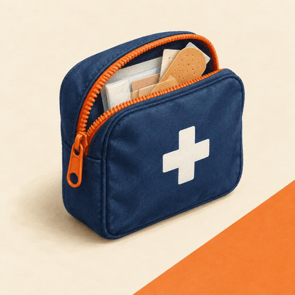 Original illustration of a Lifesystems Mini First Aid Kit