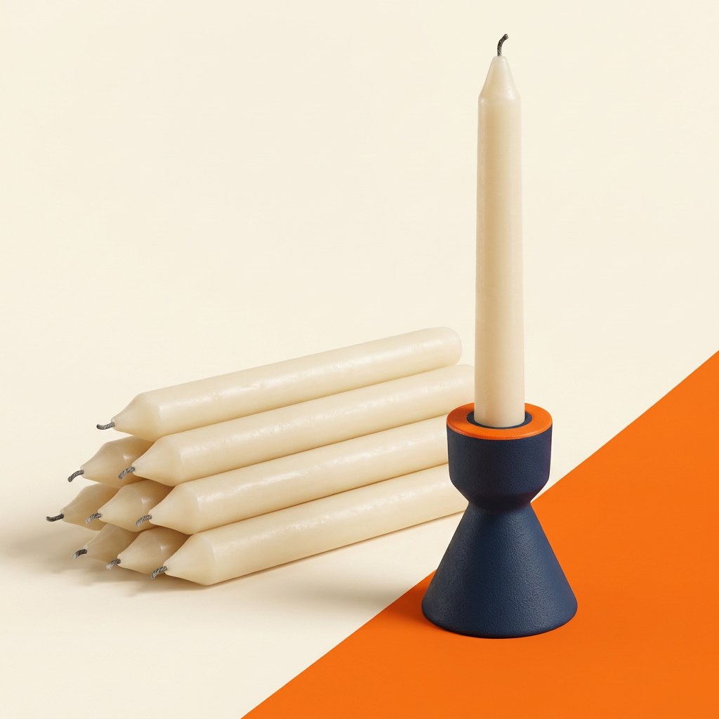 Original illustration of a Price's Household Taper Candles, Pack of 10