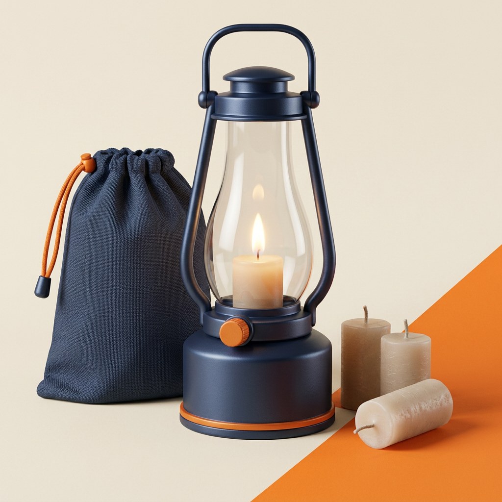 Original illustration of a UCO Original Candle Lantern Value Pack — Lantern, Candles & Bag